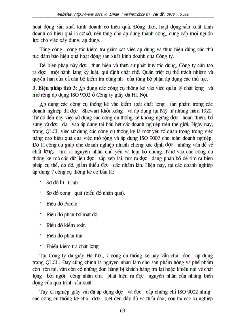 image for page Những biện pháp để duy trì và phát triển việc áp dụng hệ thống quản lý chất lượng theo ISO 9002 ở Công ty da giầy Hà Nội