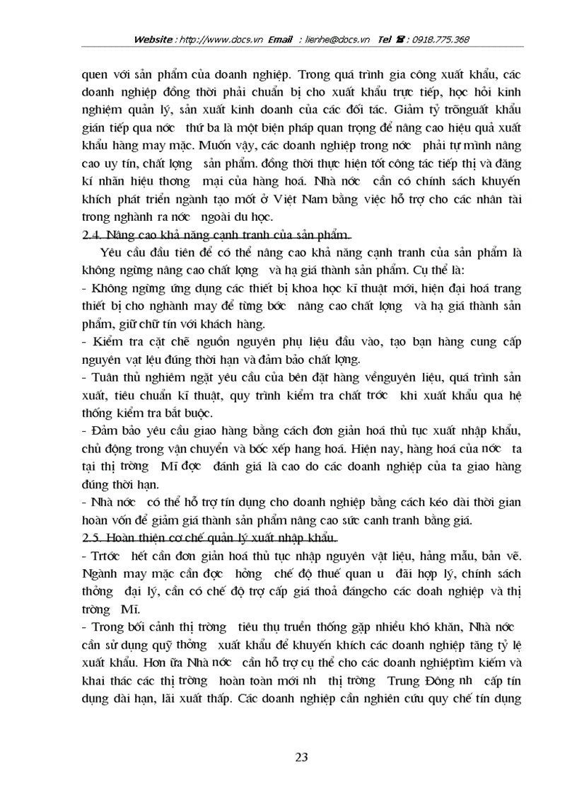 image for page Thực trạng biện pháp nhằm nâng cao khả năng cạnh tranh của các doanh nghiệp ngành may mặc