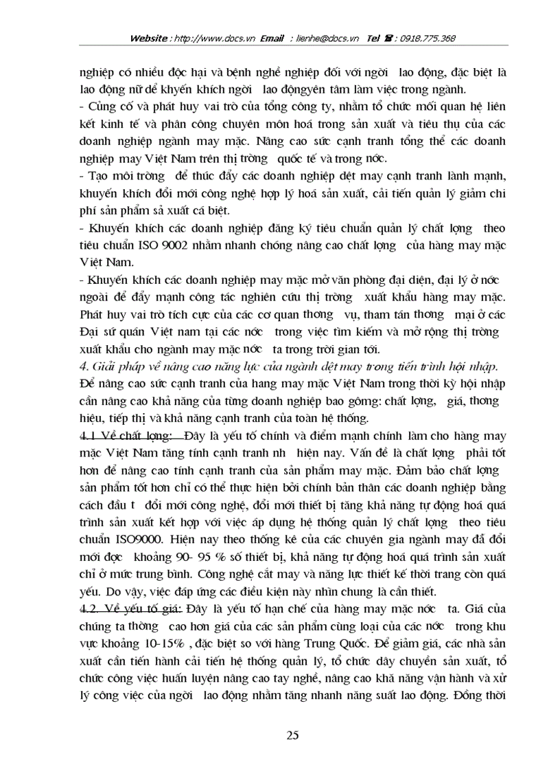 image for page Thực trạng biện pháp nhằm nâng cao khả năng cạnh tranh của các doanh nghiệp ngành may mặc