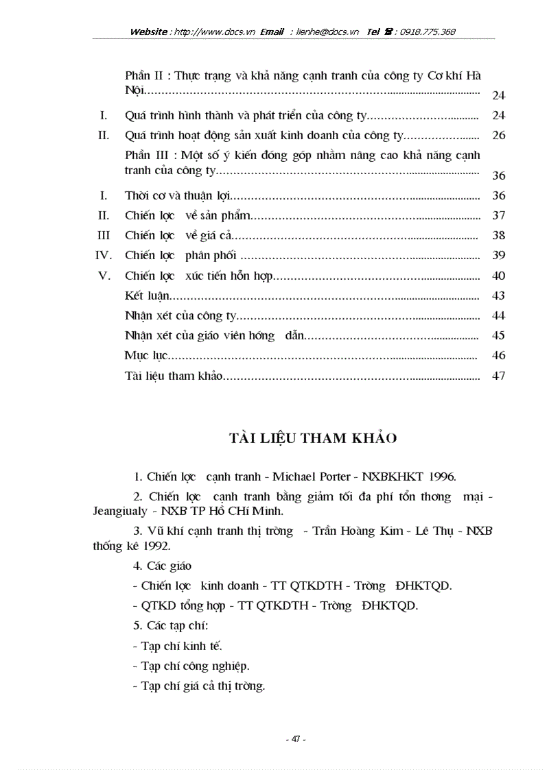 image for page 1số ý kiến nhằm nâng cao sức cạnh tranh của C ty Cơ khí Hà Nội