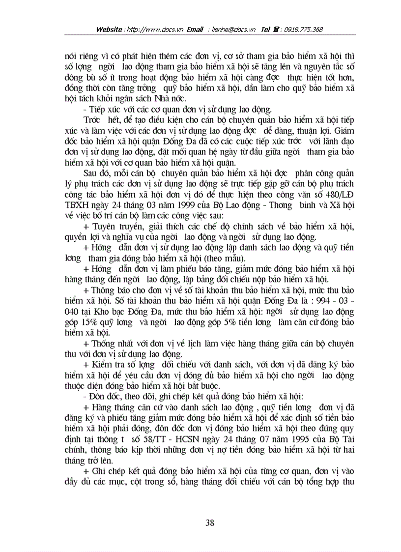 image for page Bàn về việc thu chống thất thu quỹ BHXH ở cơ quan BHXH quận Đống Đa