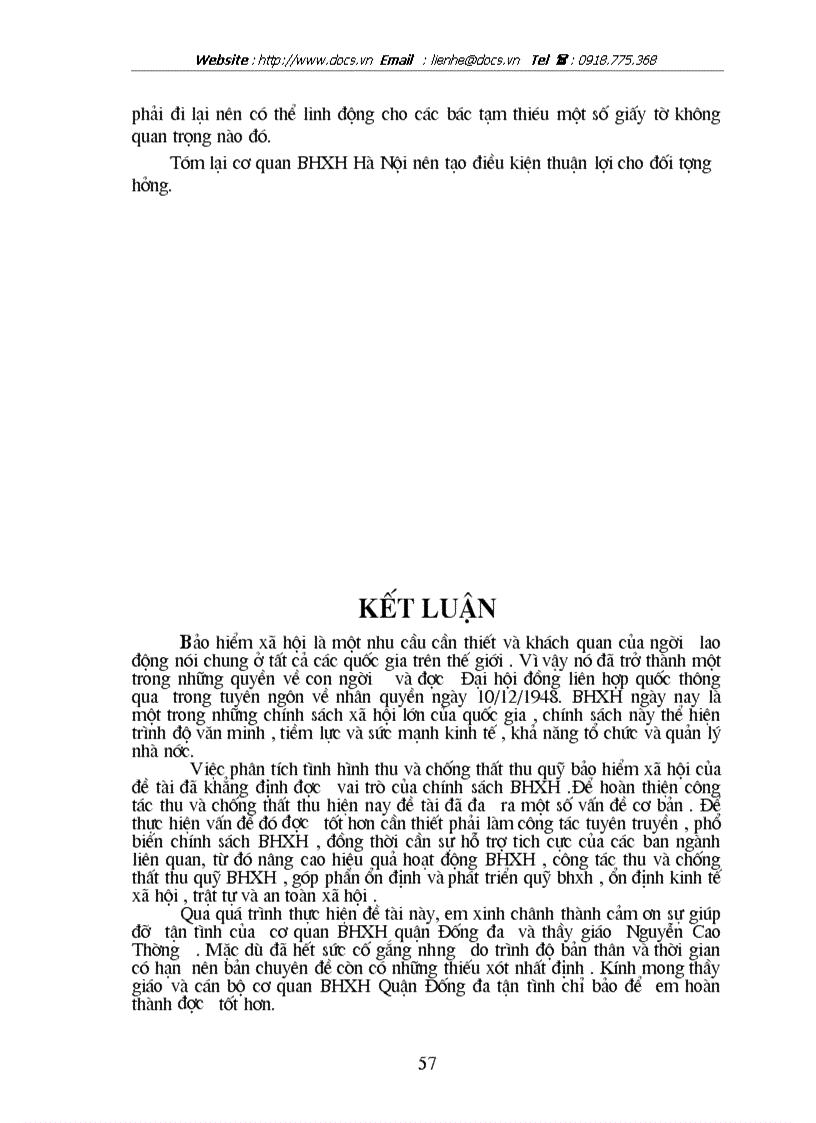 image for page Bàn về việc thu chống thất thu quỹ BHXH ở cơ quan BHXH quận Đống Đa