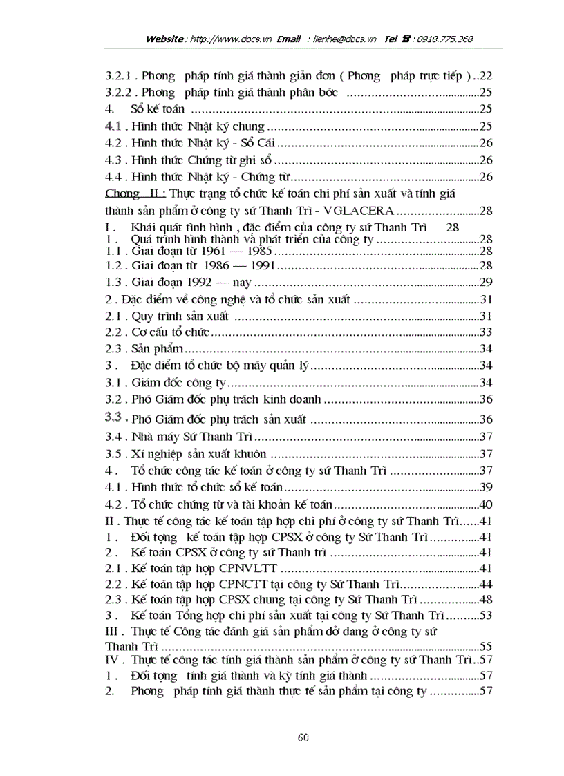 image for page Tổ chức kế toán chi phí sản xuất và tính giá thành sản phẩm ở Công ty sứ Thanh Trì VIGLACERA