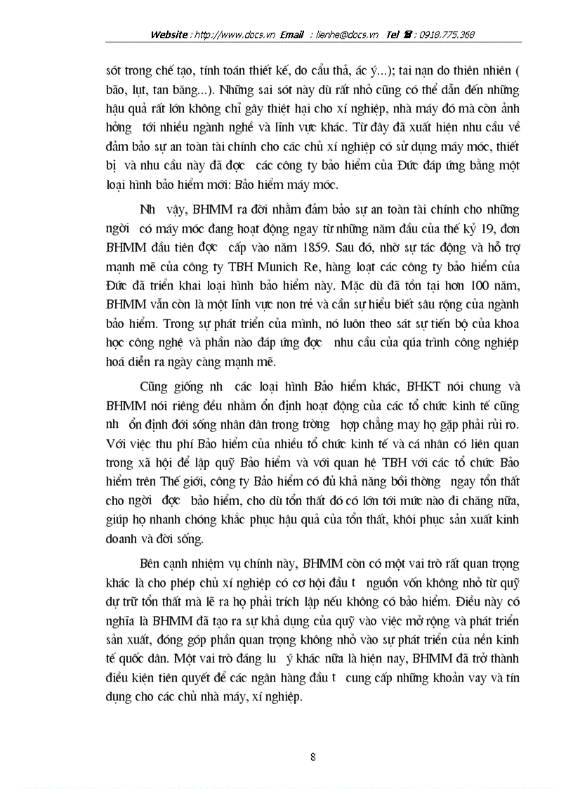 image for page Tình hình triển khai nghiệp vụ bảo hiểm máy móc ở C ty bảo hiểm Hà nội thời gian qua phương hướng phát triển cho giai đoạn tới