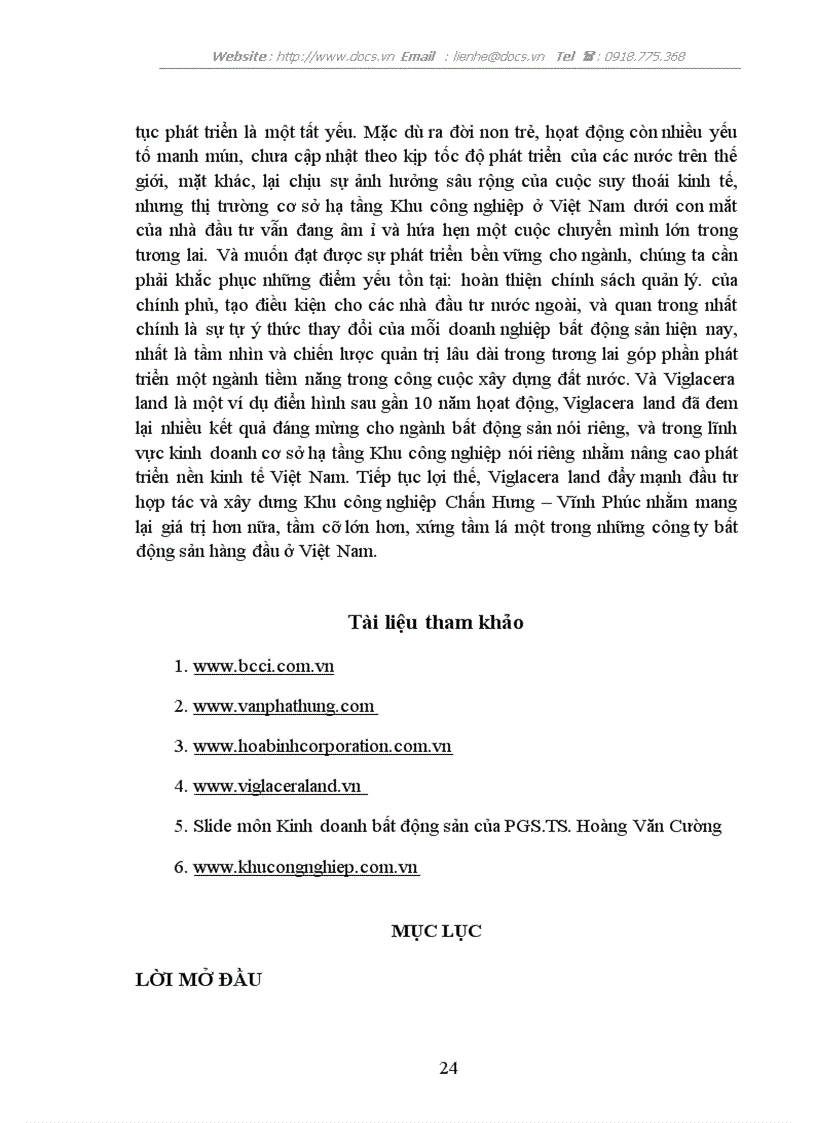 image for page Phân tích môi trường và định hướng kinh doanh cơ sở hạ tầng Khu công nghiệp Chấn Hưng Vĩnh Phúc