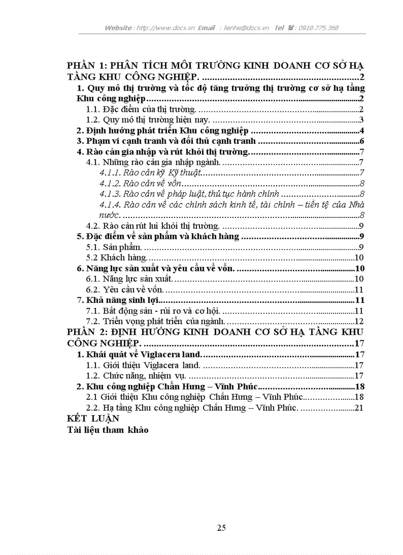 image for page Phân tích môi trường và định hướng kinh doanh cơ sở hạ tầng Khu công nghiệp Chấn Hưng Vĩnh Phúc
