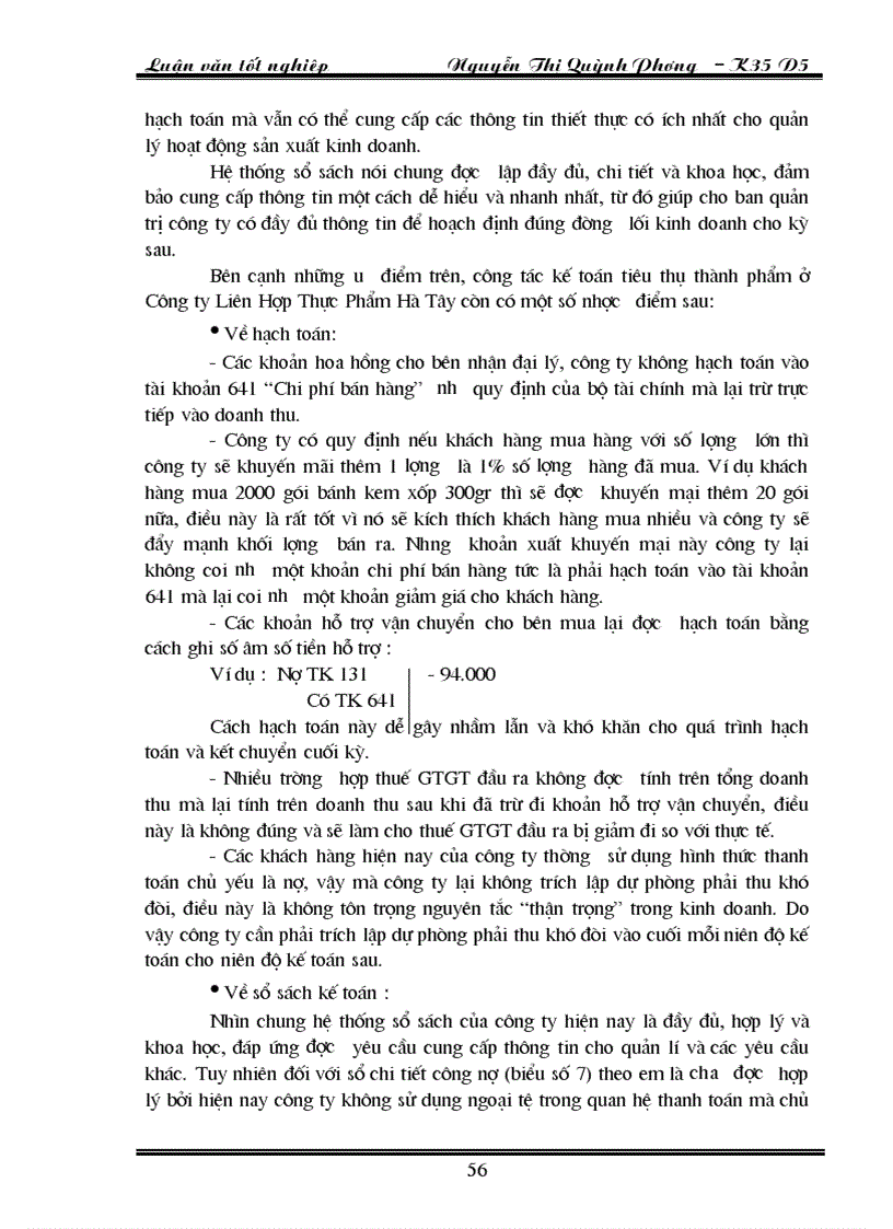 image for page Hoàn thiện kế toán nghiệp vụ tiêu thụ thành phẩm tại Công ty Liên Hợp Thực Phẩm Hà Tây