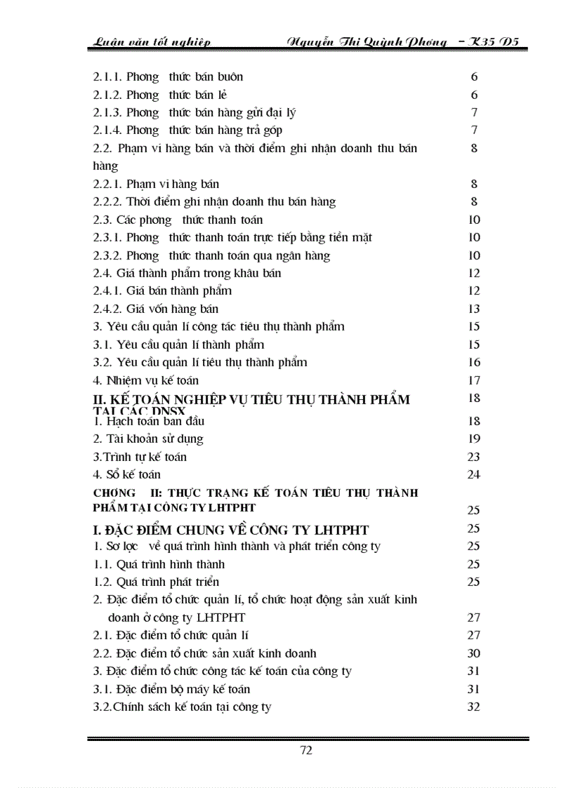 image for page Hoàn thiện kế toán nghiệp vụ tiêu thụ thành phẩm tại Công ty Liên Hợp Thực Phẩm Hà Tây