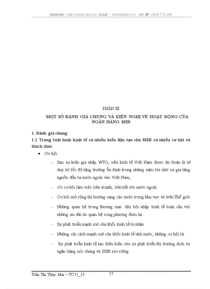 image for page Hoạt động kinh doanh của ngân hàng TMCP Sài Gòn Hà Nội