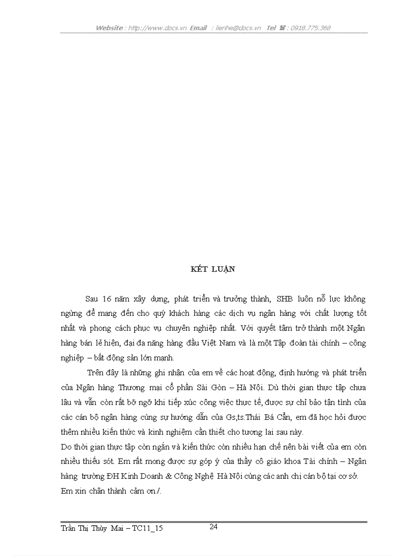 image for page Hoạt động kinh doanh của ngân hàng TMCP Sài Gòn Hà Nội