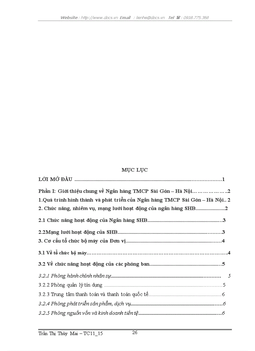 image for page Hoạt động kinh doanh của ngân hàng TMCP Sài Gòn Hà Nội