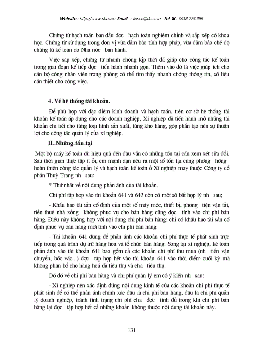 image for page Thực trạng công tác hạch toán kế toán tổng hợp tại Xí nghiệp may thuộc Công ty cổ phần Thuỳ Trang