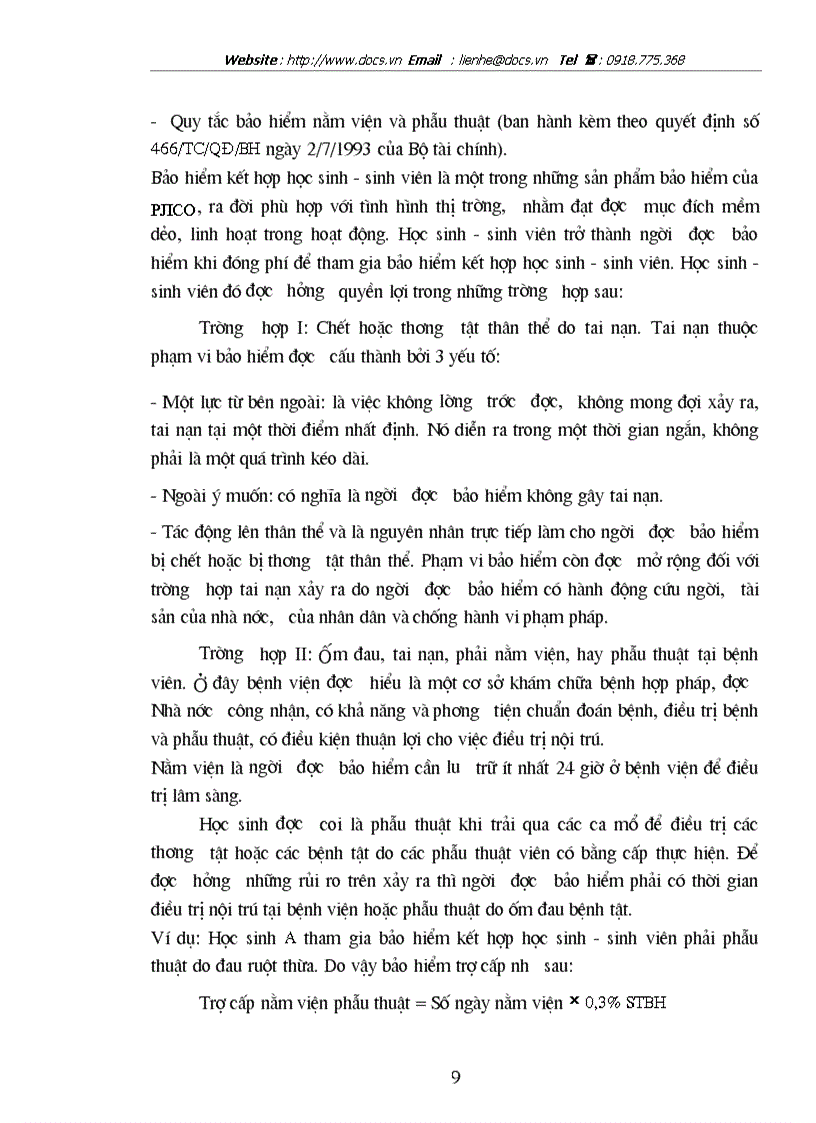 image for page Thực trạng khai thác nghiệp vụ bảo hiểm kết hợp học sinh sinh viên tại C ty CP bảo hiểm Petrolimex PJICO