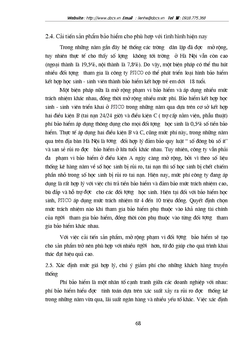 image for page Thực trạng khai thác nghiệp vụ bảo hiểm kết hợp học sinh sinh viên tại C ty CP bảo hiểm Petrolimex PJICO