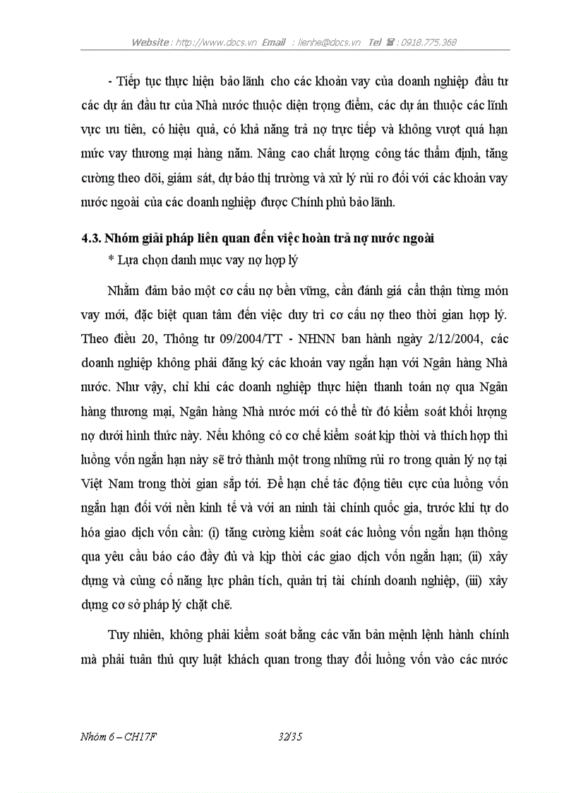 image for page Thực trạng và các giải pháp quản lý sử dụng và hoàn trả nợ nước ngoài của Việt Nam