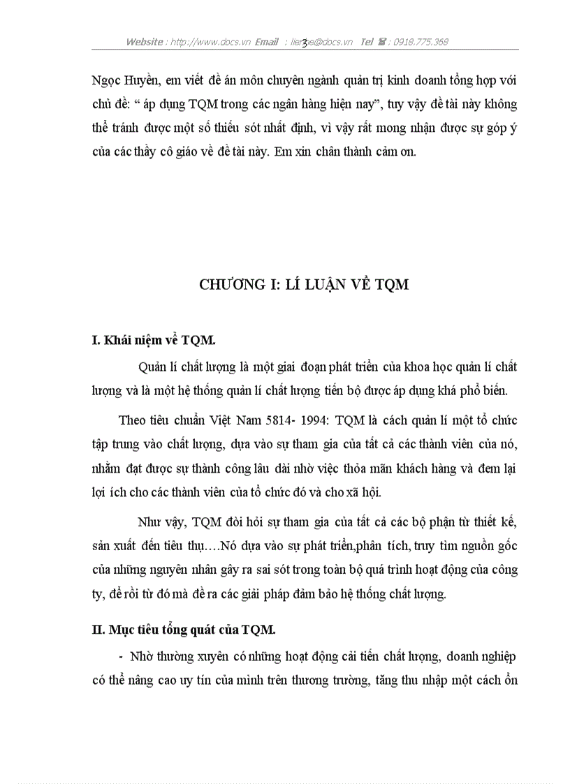 image for page Áp dụng TQM trong các ngân hàng hiện nay
