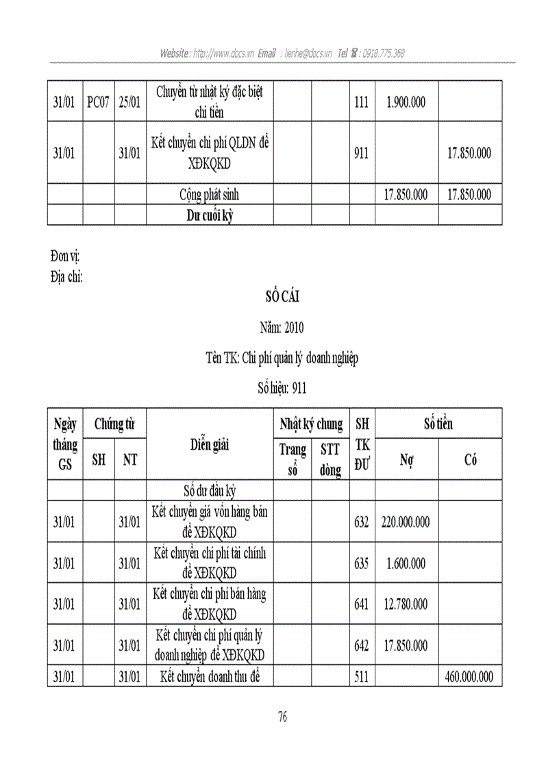 image for page Đồ án môn học nguyên lý kế toán