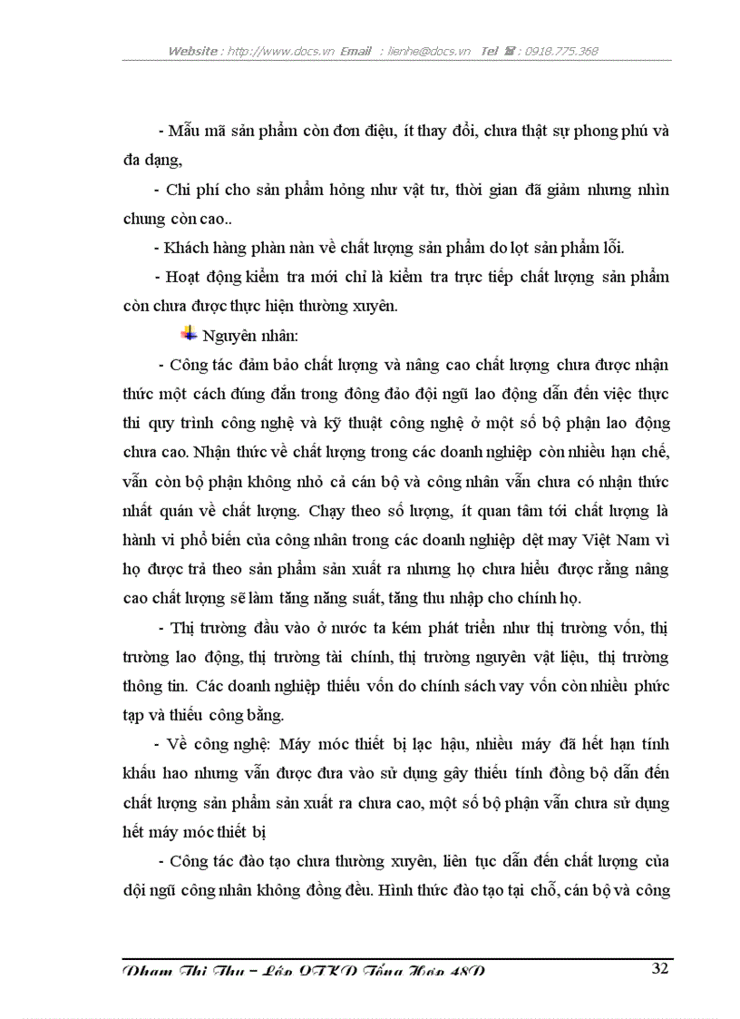 image for page Thực trạng chất lượng sản phẩm dệt may của các doanh nghiệp trong Tập đoàn Dệt May Việt Nam