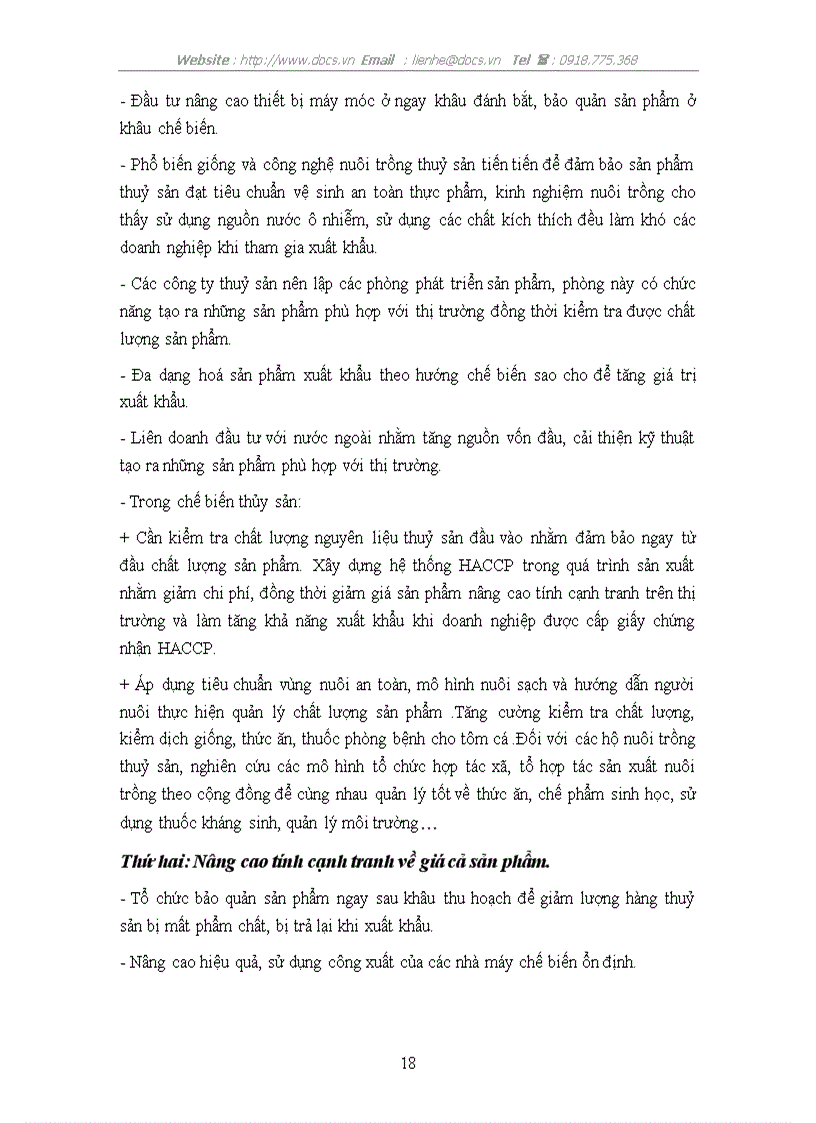 image for page Thực trạng và giải pháp nâng cao chất lượng sản phẩm trong các doanh nghiệp chế biến thuỷ sản Việt Nam