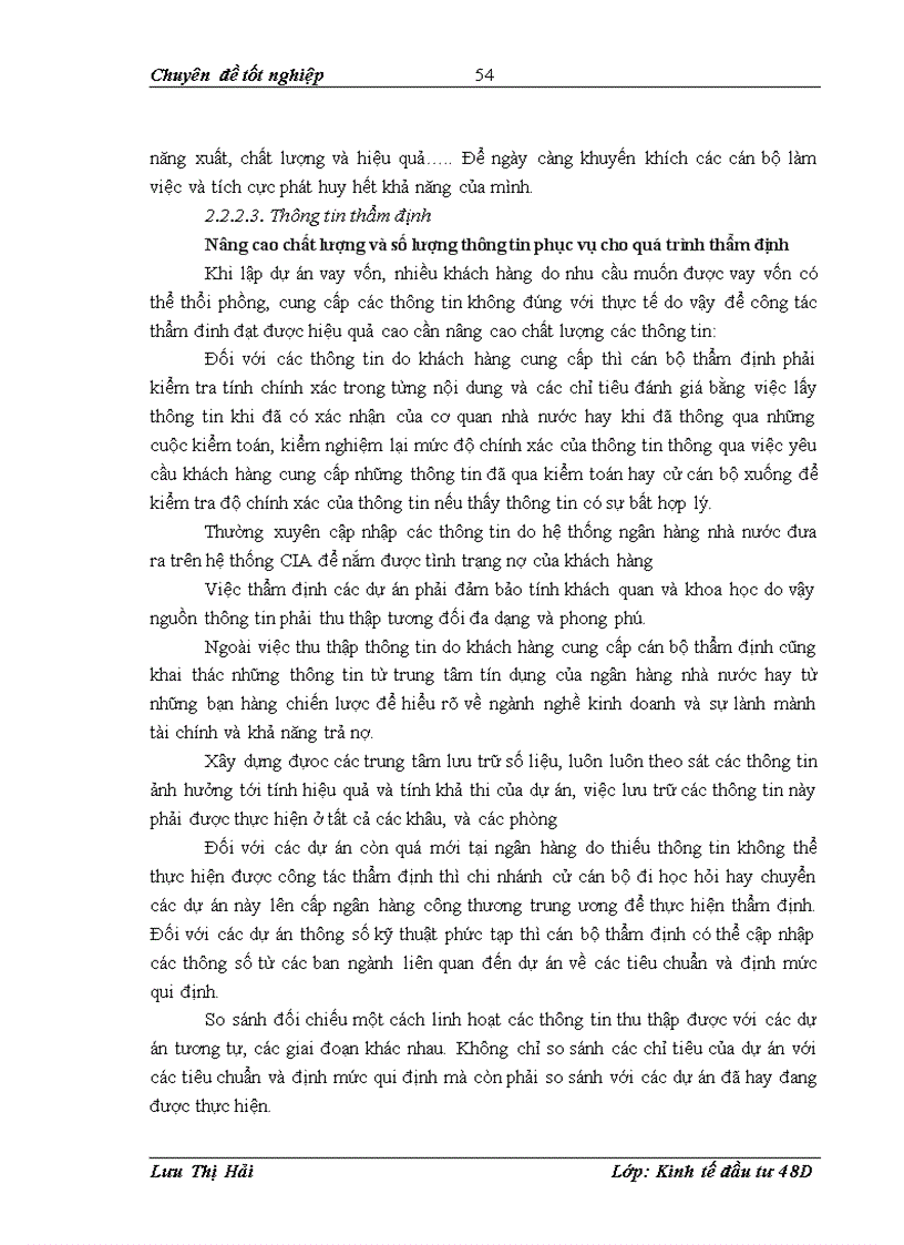 image for page Hoàn thiện công tác thẩm định dự án trung và dài hạn tại ngân hàng công thương hai bà trưng