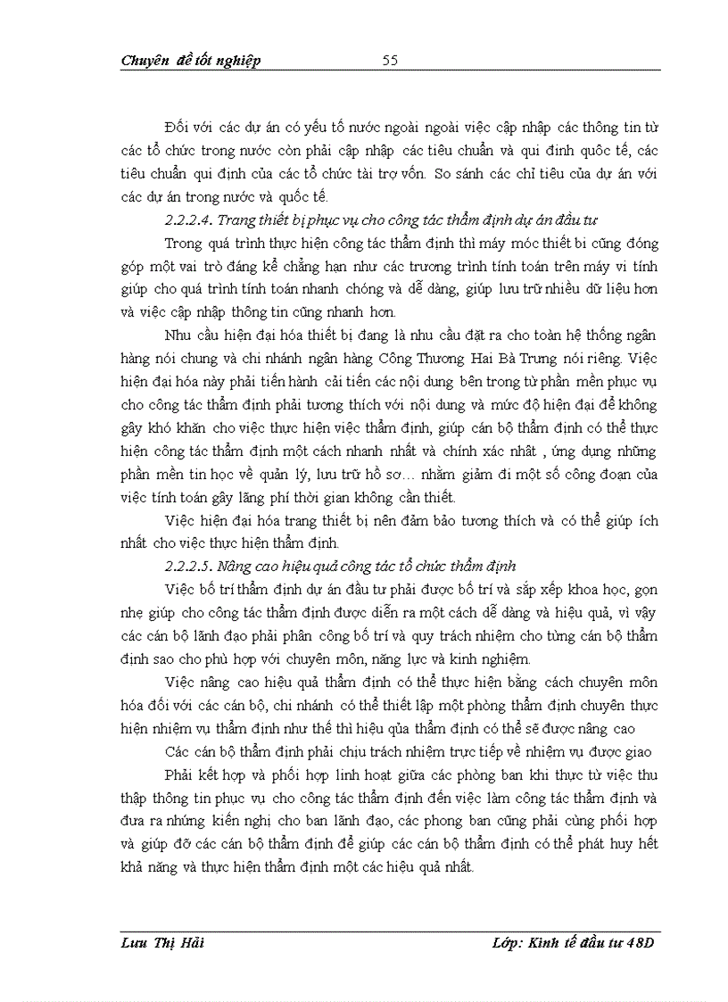 image for page Hoàn thiện công tác thẩm định dự án trung và dài hạn tại ngân hàng công thương hai bà trưng
