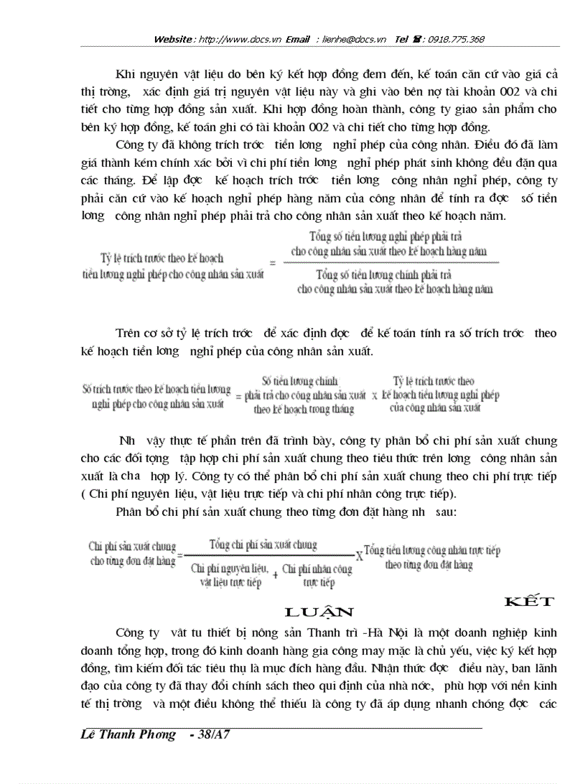 image for page Kế toán chi phí sản xuất và tính giá thành sản phẩm tại Công ty vật tư thiết bị nông sản Thanh Trì Hà Nội