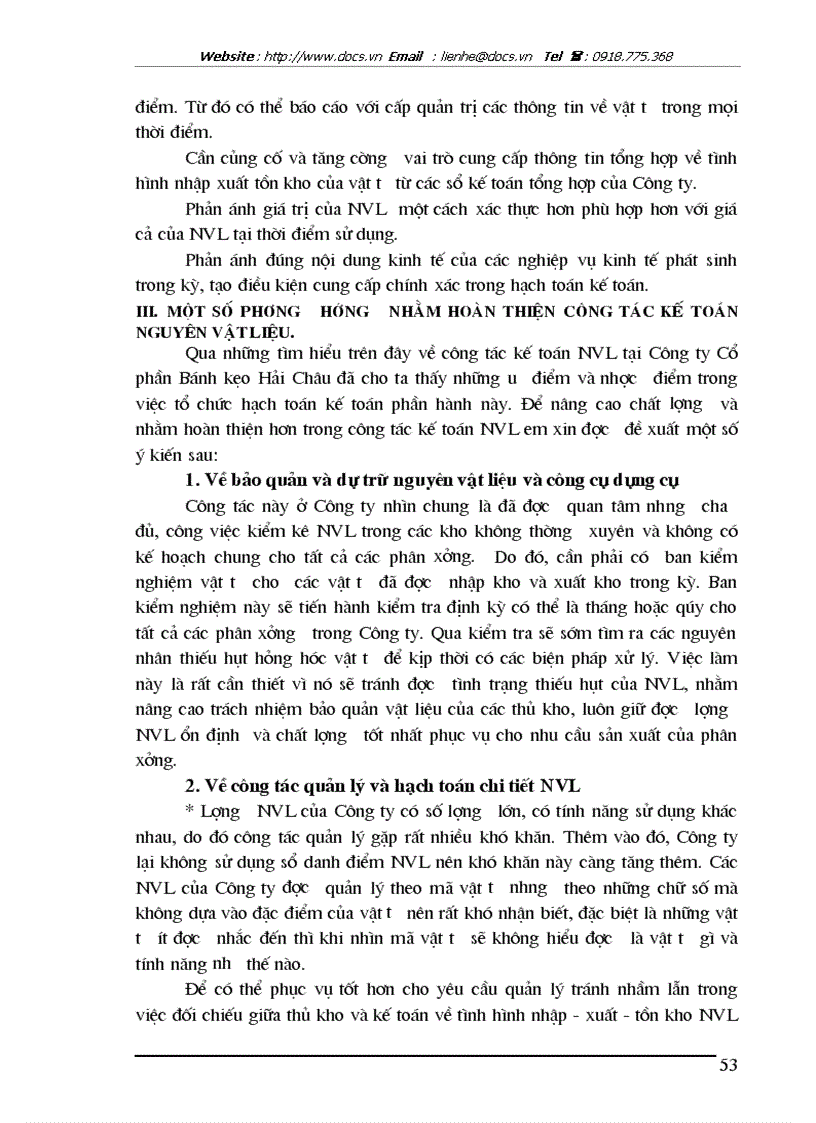 image for page Hoàn thiện hạch toán nguyên vật liệu tại Công ty Cổ phần Bánh kẹo Hải Châu