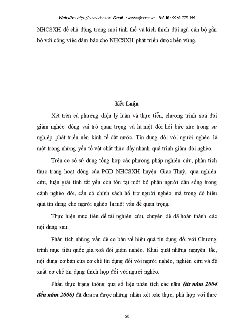image for page Nâng cao hiệu quả tín dụng đối với hộ nghèo tại Phòng giao dịch Ngân hàng chính sách xã hội huyện Giao Thuỷ tỉnh Nam Định
