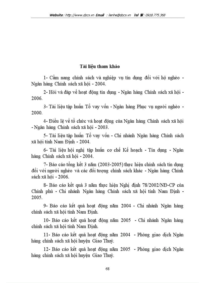 image for page Nâng cao hiệu quả tín dụng đối với hộ nghèo tại Phòng giao dịch Ngân hàng chính sách xã hội huyện Giao Thuỷ tỉnh Nam Định