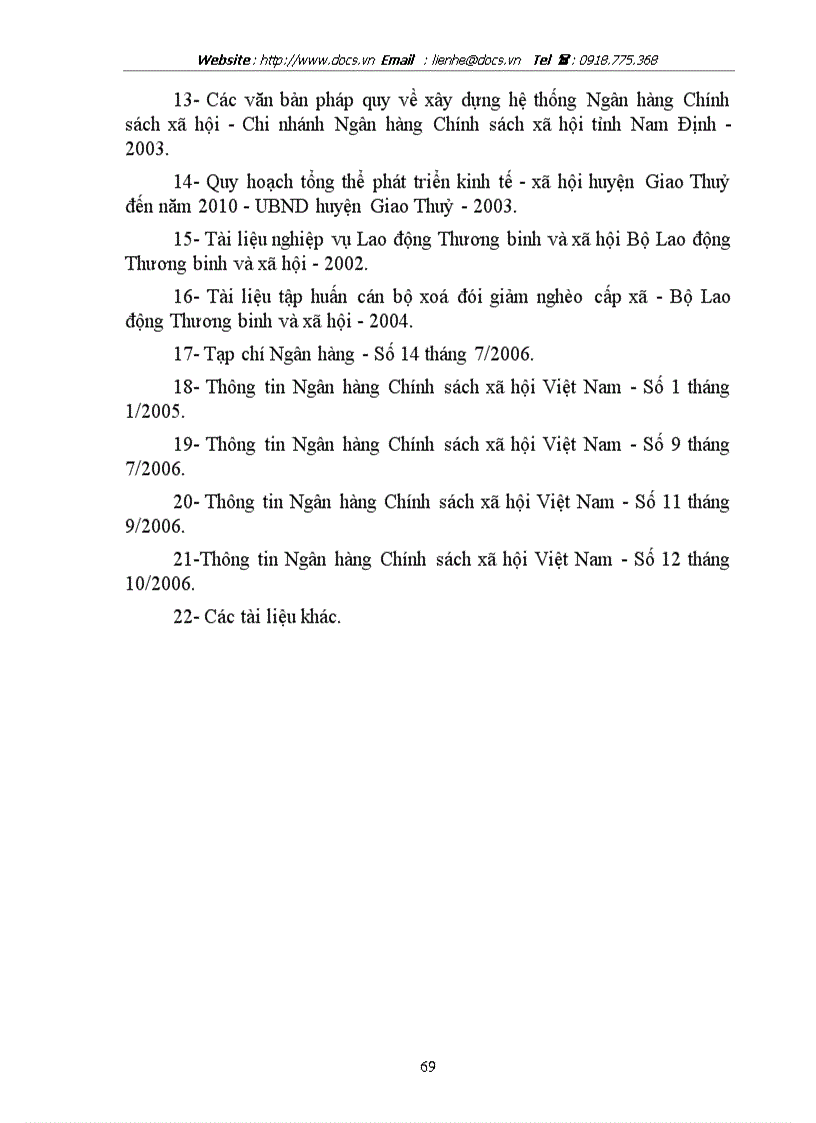 image for page Nâng cao hiệu quả tín dụng đối với hộ nghèo tại Phòng giao dịch Ngân hàng chính sách xã hội huyện Giao Thuỷ tỉnh Nam Định