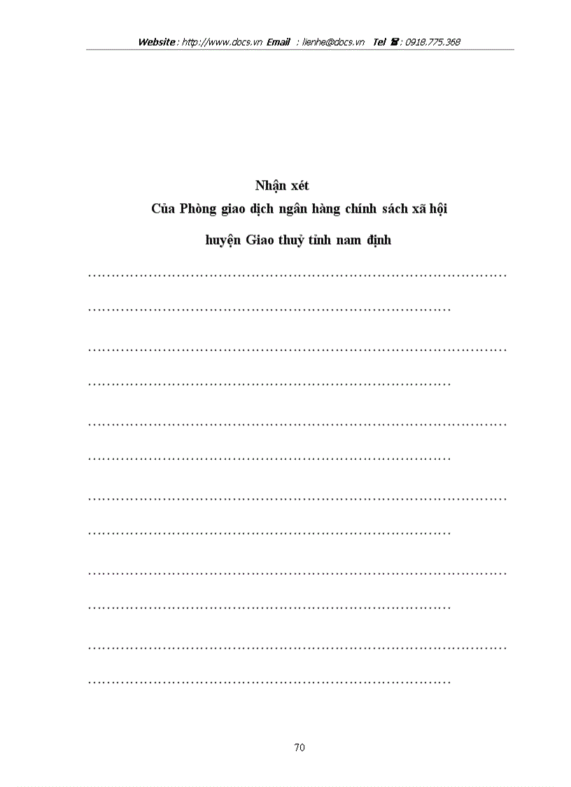 image for page Nâng cao hiệu quả tín dụng đối với hộ nghèo tại Phòng giao dịch Ngân hàng chính sách xã hội huyện Giao Thuỷ tỉnh Nam Định