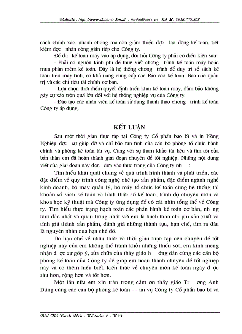 image for page Hoàn thiện hạch toán chi phí sản xuất và tính giá thành sản phẩm tại Công ty Cổ phần bao bì và in nông nghiệp