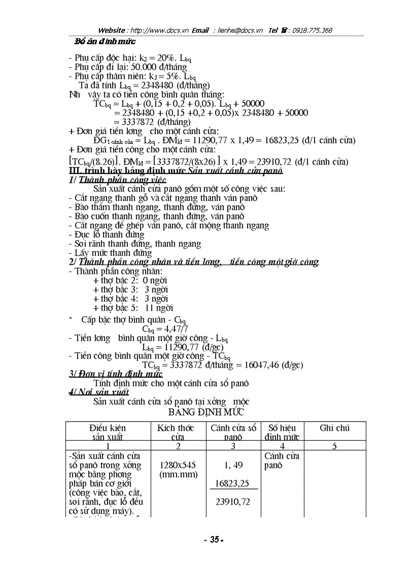 image for page Đồ án định mức