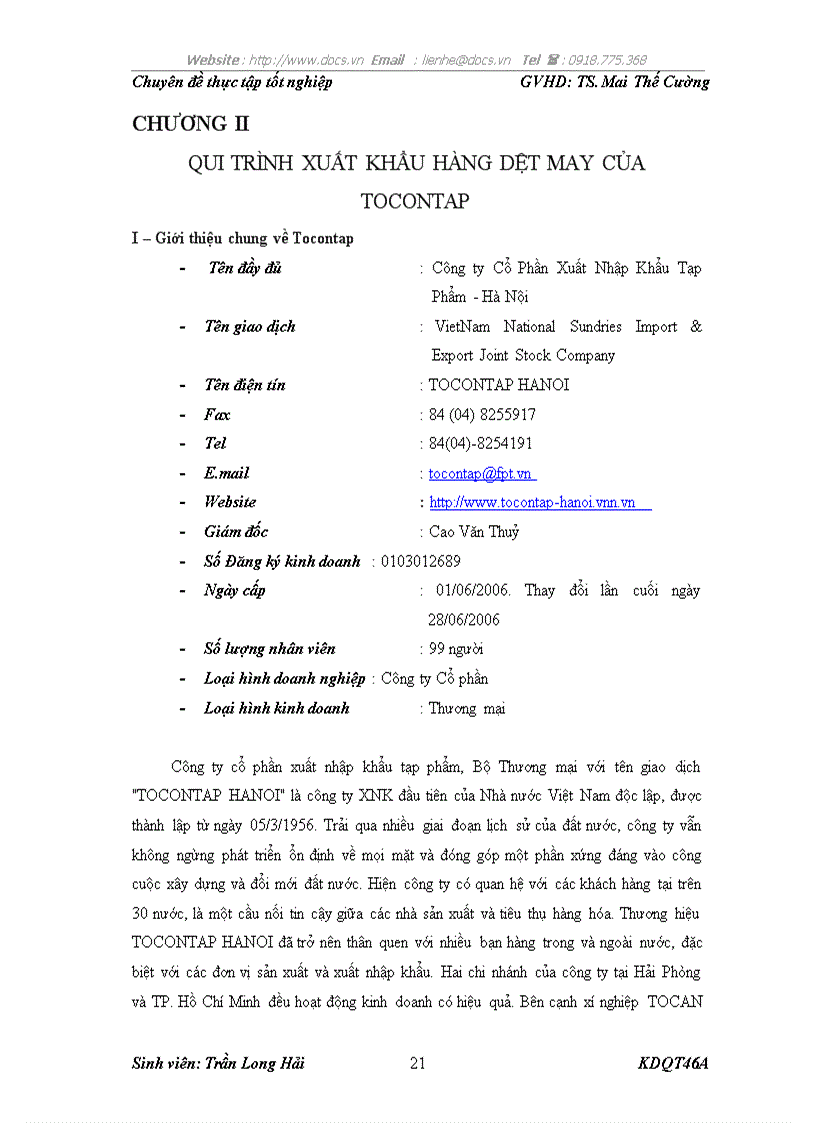 image for page Hoàn thiện quy trình xuất khẩu tại công ty cổ phần xuất nhập khẩu tạp phẩm hà nội tocontap