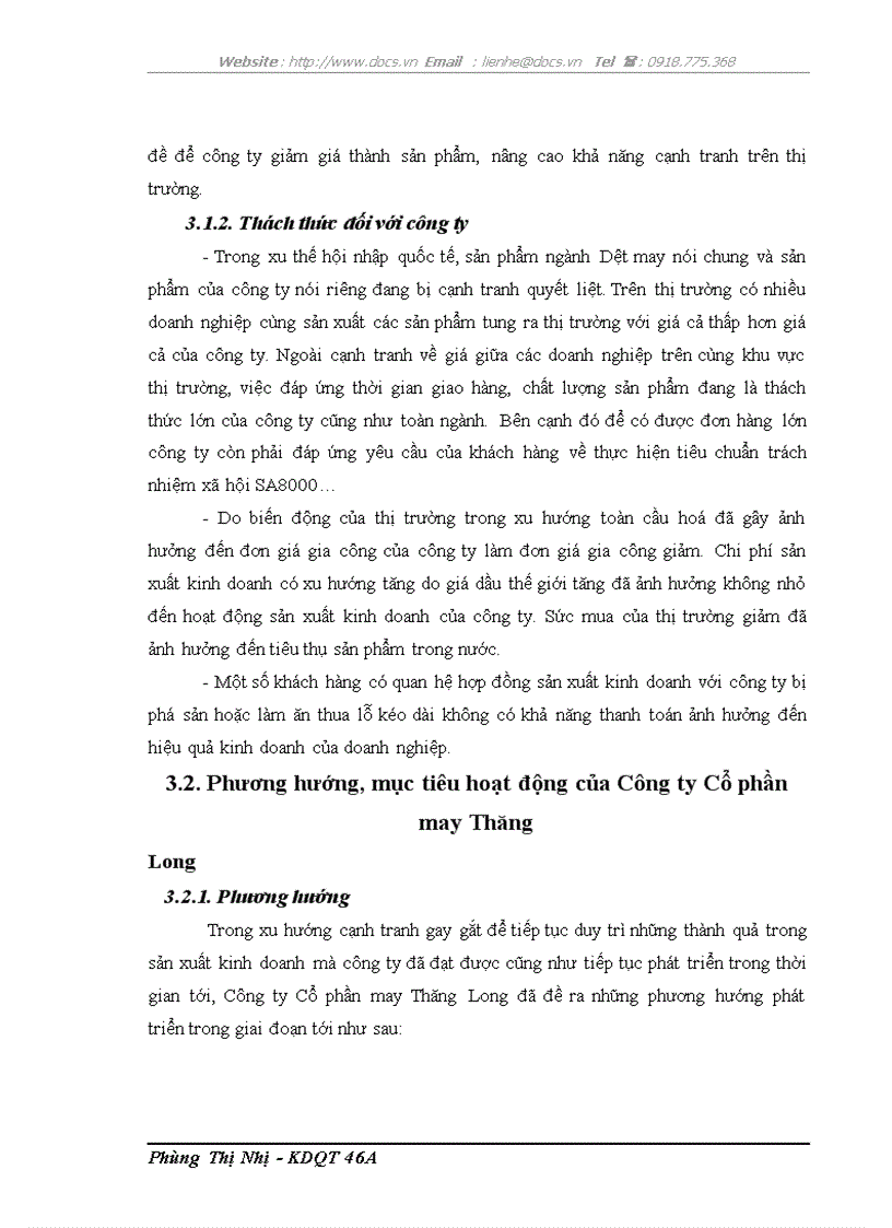 image for page Marketing xuất khẩu của công ty may thăng long Thực trạng và giải pháp