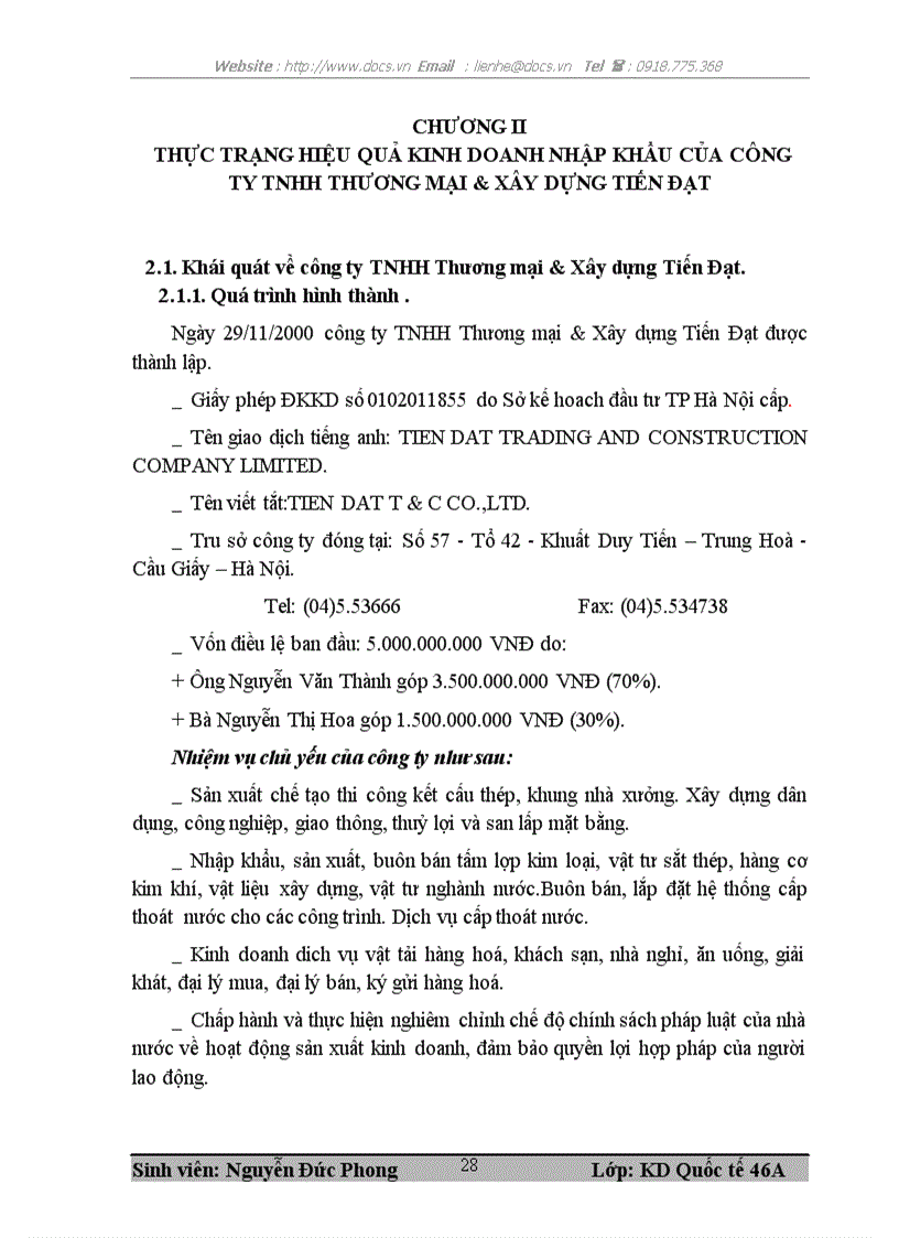 image for page Nâng cao hiệu quả kinh doanh nhập khẩu tại công ty TNHH Thương mại Xây dựng Tiến Đạt