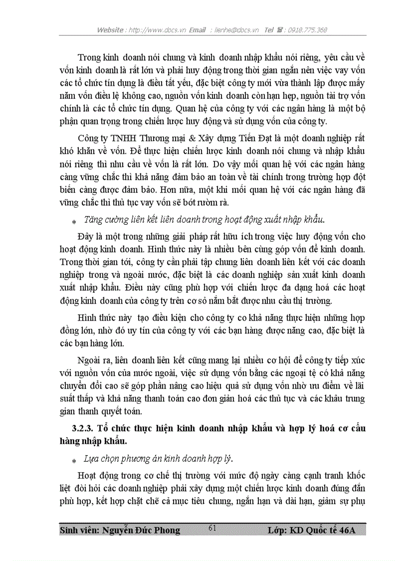 image for page Nâng cao hiệu quả kinh doanh nhập khẩu tại công ty TNHH Thương mại Xây dựng Tiến Đạt