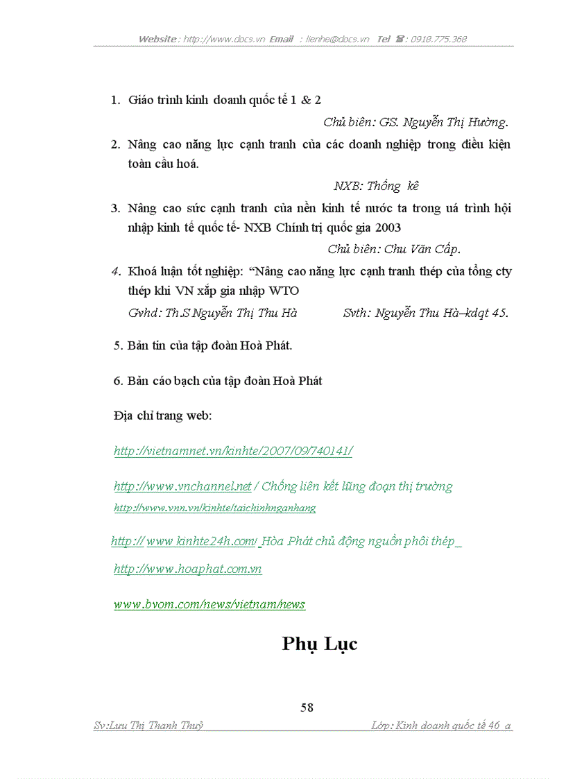 image for page Nâng cao năng lực cạnh tranh của sản phẩm Thép Hoà Phát trong điều kiện Việt Nam là thành viên của WTO