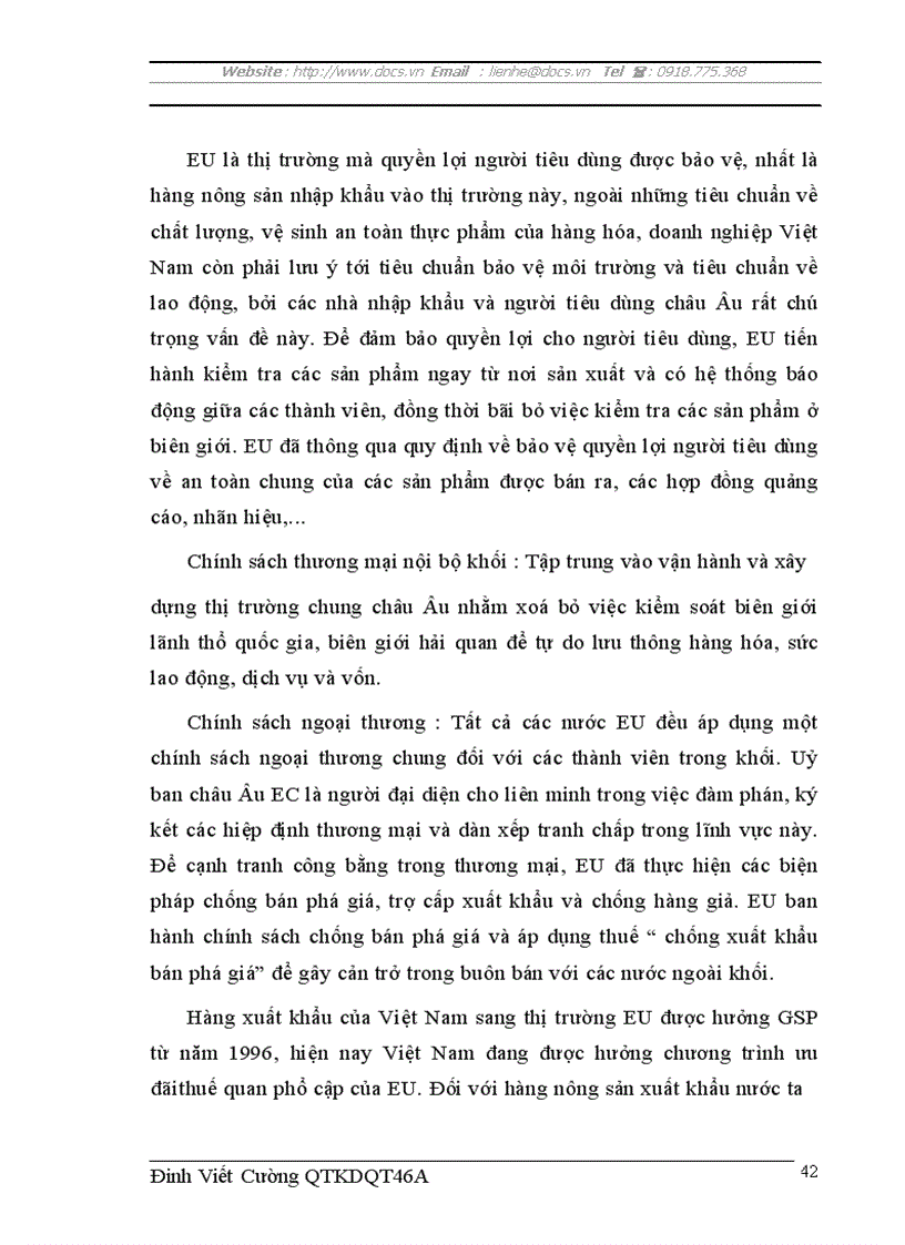 image for page Thúc đẩy xuất khẩu hàng nông sản sang thị trường eu của công ty xuất nhập khẩu intimex