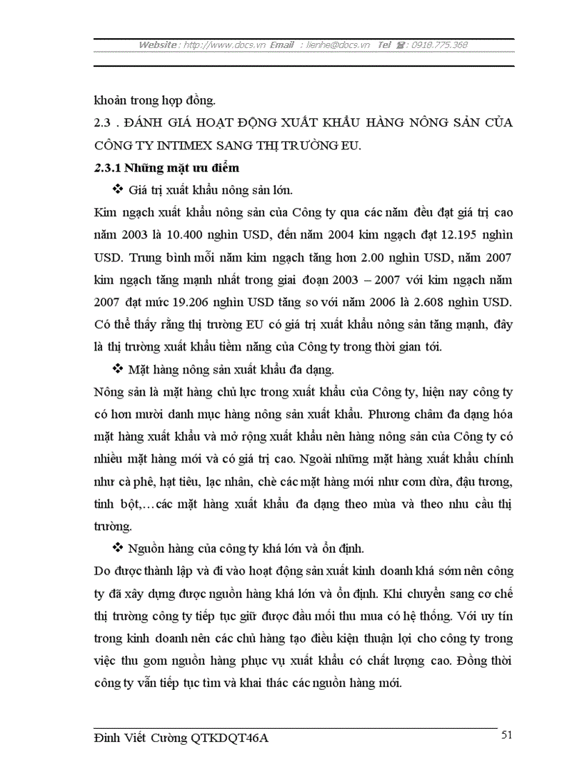 image for page Thúc đẩy xuất khẩu hàng nông sản sang thị trường eu của công ty xuất nhập khẩu intimex