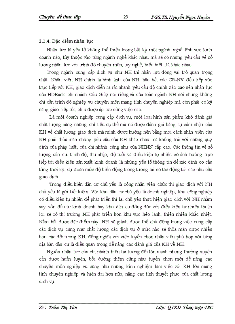 image for page Nâng cao châ t lươ ng di ch vu kha ch ha ng ta i HDBank chi nha nh Câ u Giâ y