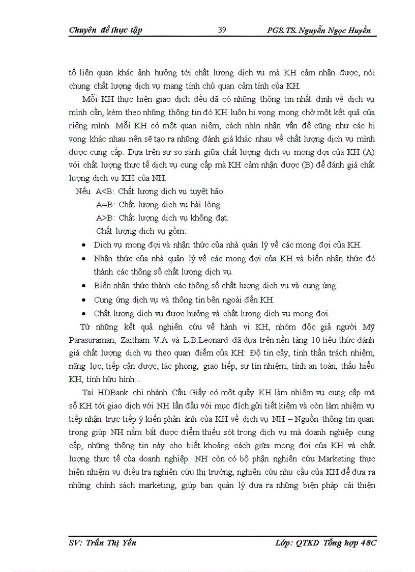 image for page Nâng cao châ t lươ ng di ch vu kha ch ha ng ta i HDBank chi nha nh Câ u Giâ y