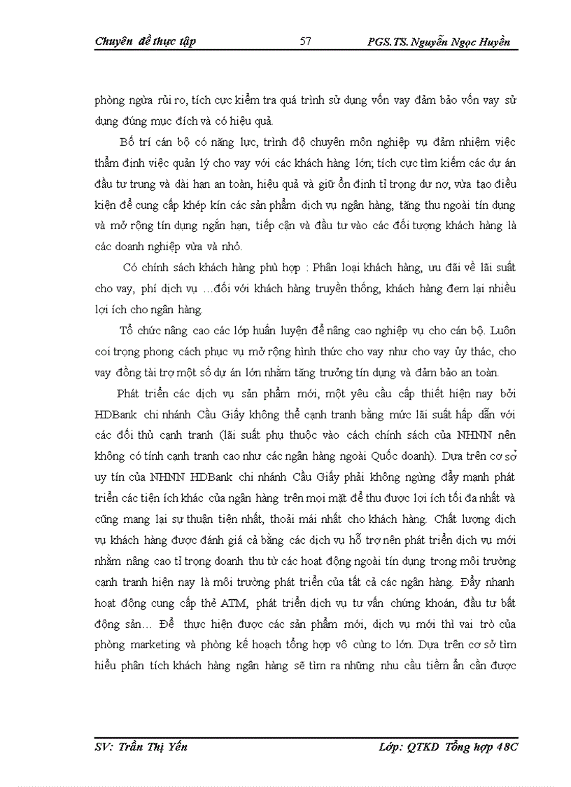 image for page Nâng cao châ t lươ ng di ch vu kha ch ha ng ta i HDBank chi nha nh Câ u Giâ y