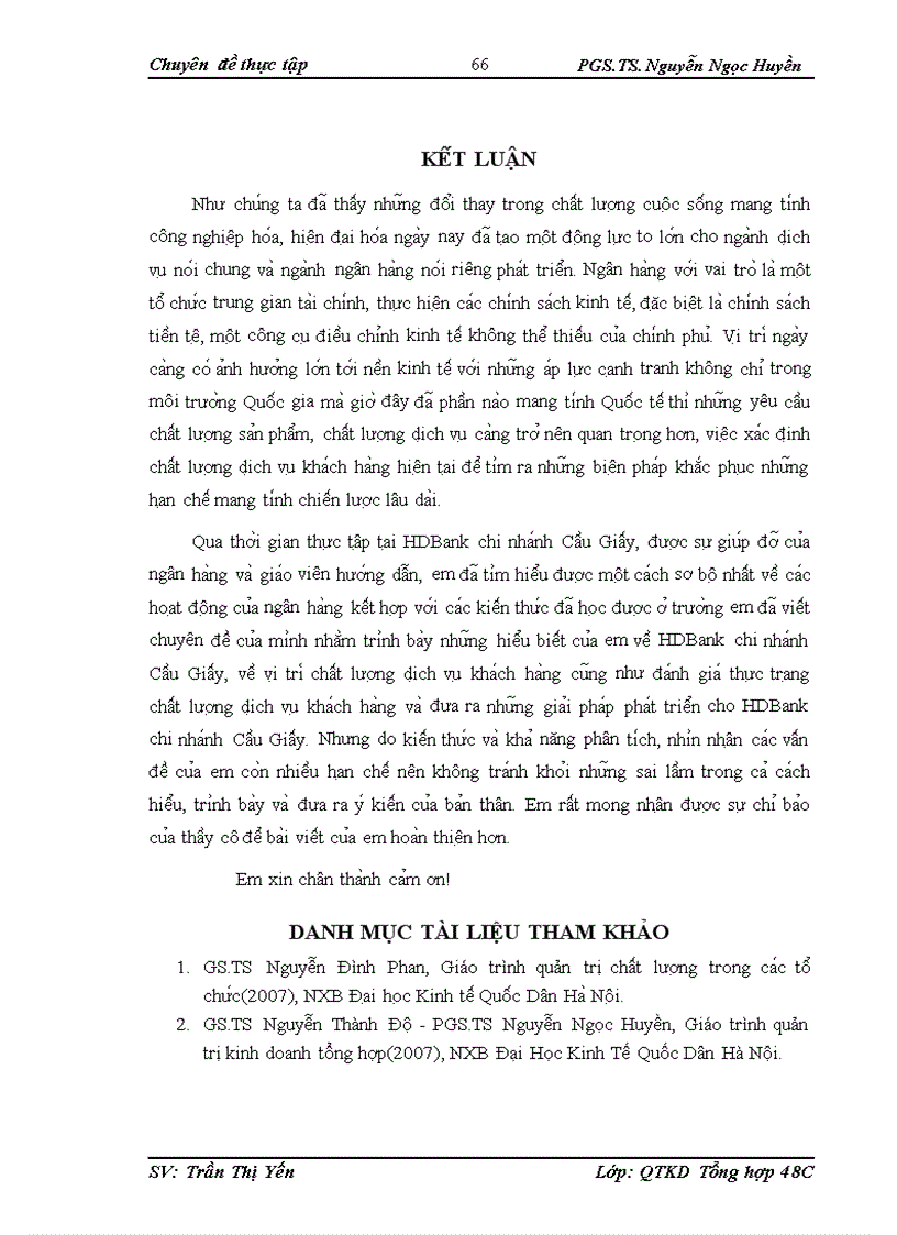 image for page Nâng cao châ t lươ ng di ch vu kha ch ha ng ta i HDBank chi nha nh Câ u Giâ y