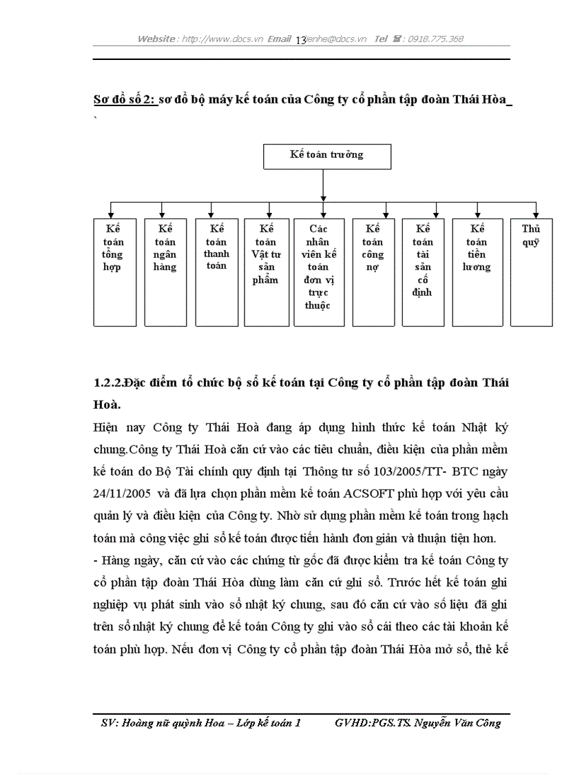 image for page Hoàn thiện kế toán nguyên vật liệu tại Công ty cổ phần tập đoànThái Hòa