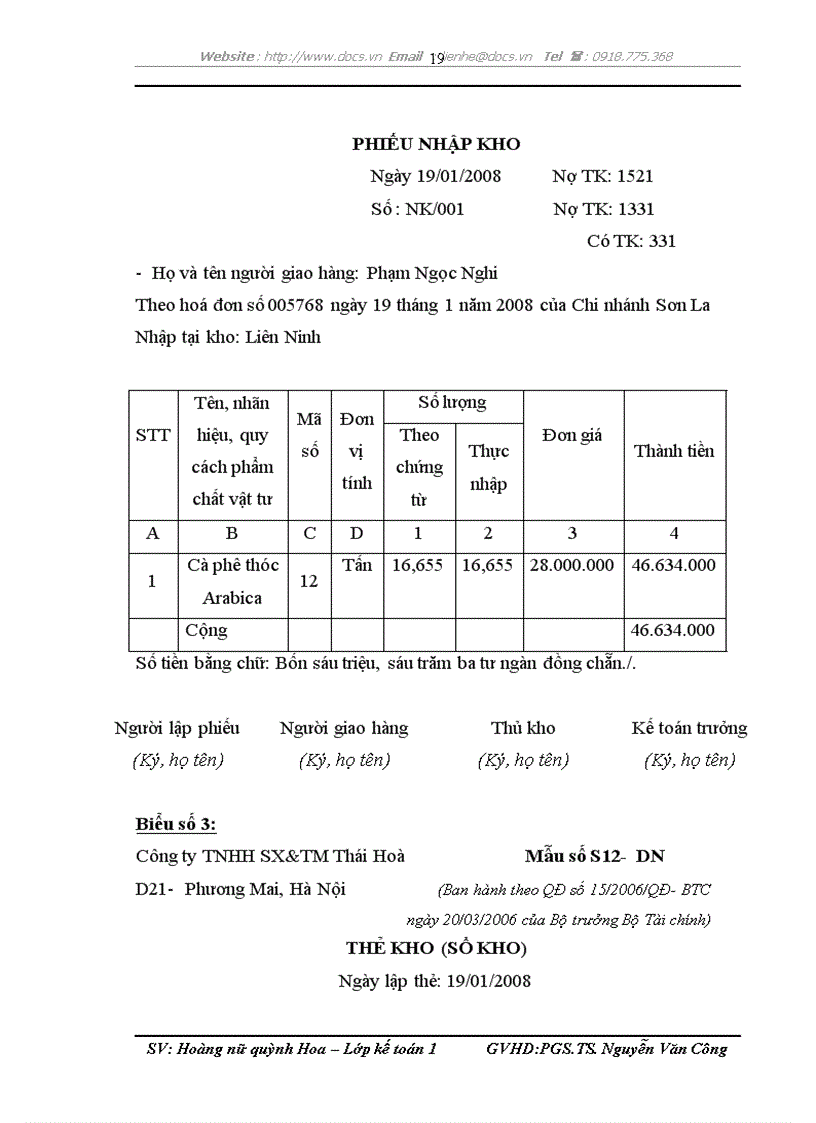 image for page Hoàn thiện kế toán nguyên vật liệu tại Công ty cổ phần tập đoànThái Hòa