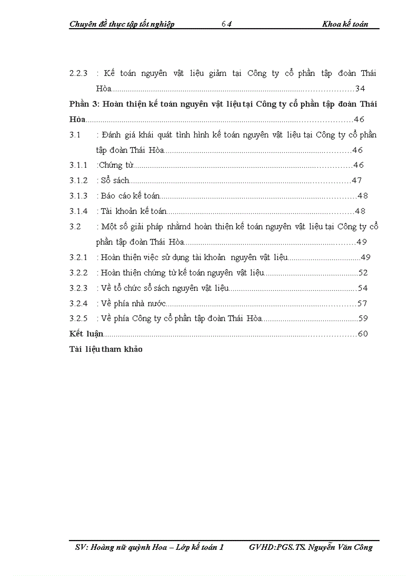 image for page Hoàn thiện kế toán nguyên vật liệu tại Công ty cổ phần tập đoànThái Hòa