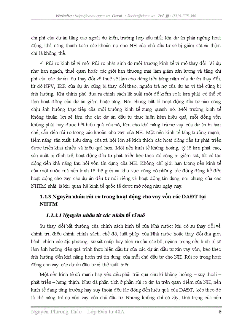 image for page Công tác quản lý rủi ro trong hoạt động cho vay các DAĐT tại NHTM