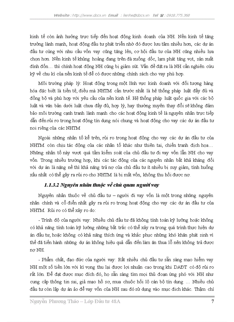 image for page Công tác quản lý rủi ro trong hoạt động cho vay các DAĐT tại NHTM