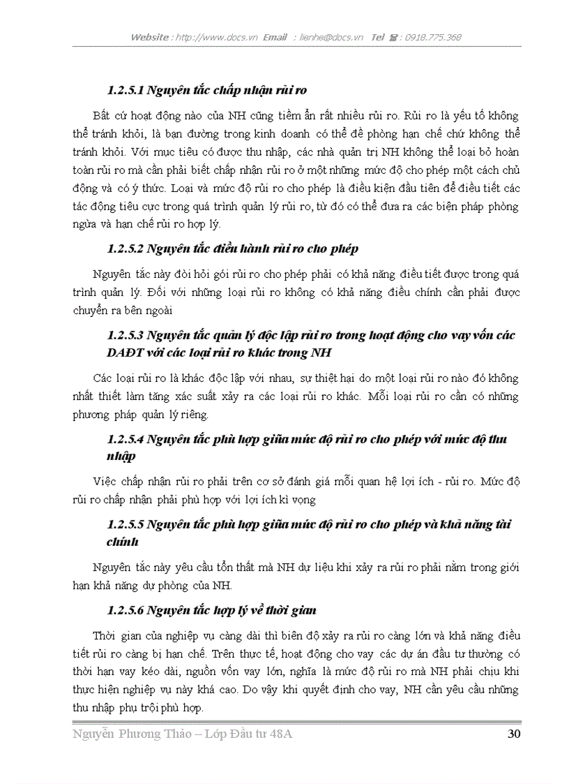 image for page Công tác quản lý rủi ro trong hoạt động cho vay các DAĐT tại NHTM
